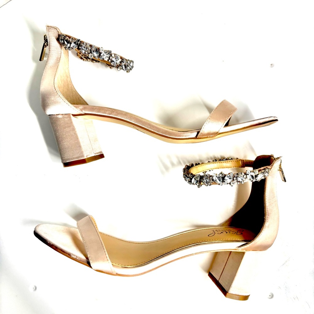 Badgley Mischa Bronwen Embellished Evening Shoe Champagne Blush - Picture 7 of 11